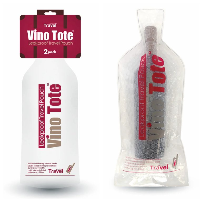 Reusable Wine Travel Bag Bottle Protector Wine Sleeve Carrier - 2 Pack Vine Tote