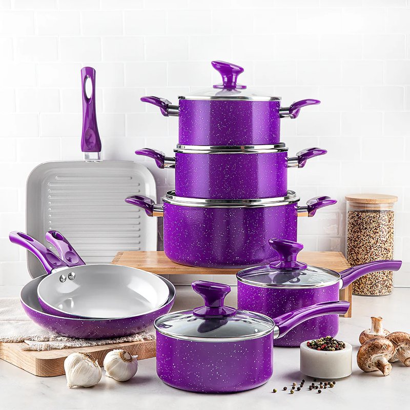 Granitestone Country Cookware Set 13pc In Purple