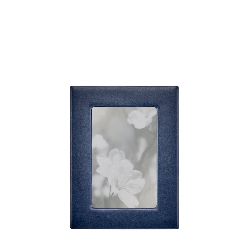 Graphic Image 4" X 6" Leather Studio Frame In Blue