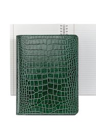 9" Wire-O-Notebook - Emerald Crocodile