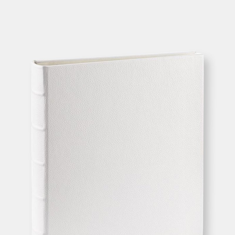 Graphic Image Leather Medium Ring Clear Pocket Album In White