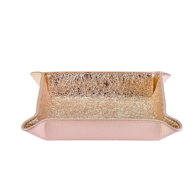 Graphic Image Medium Leather Catchall In Pink