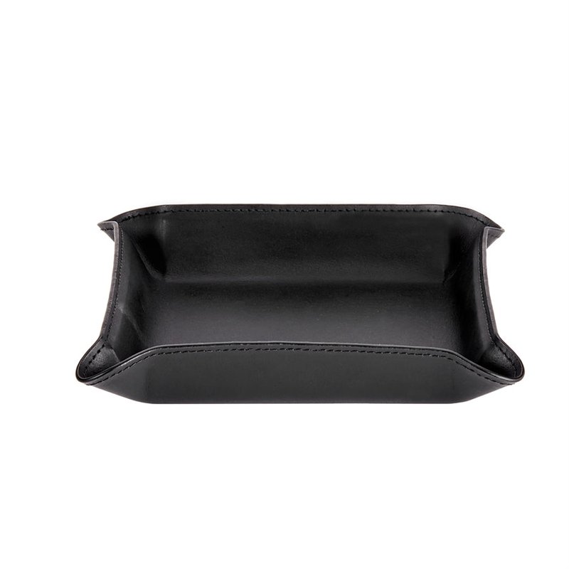 Graphic Image Moldable Leather Catchall In Black