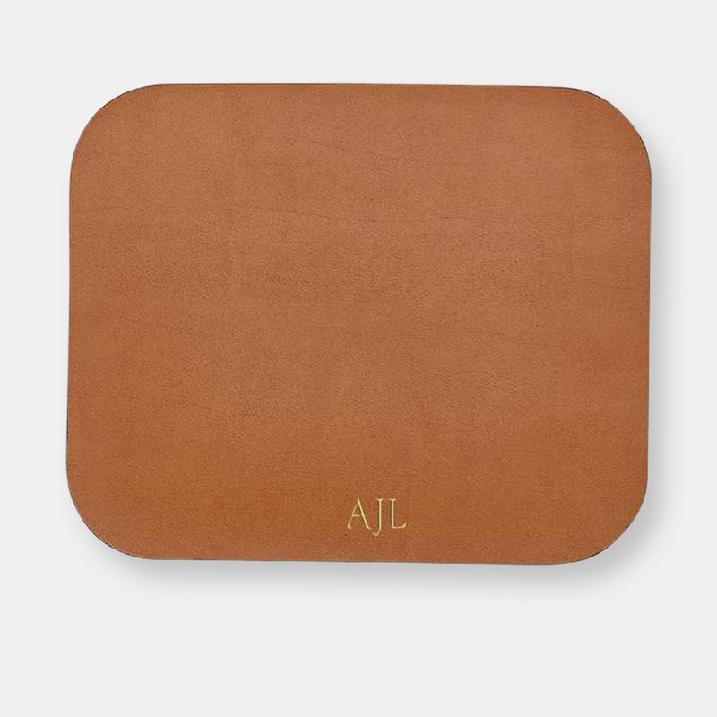 Shop Graphic Image Leather Mouse Pad In Brown