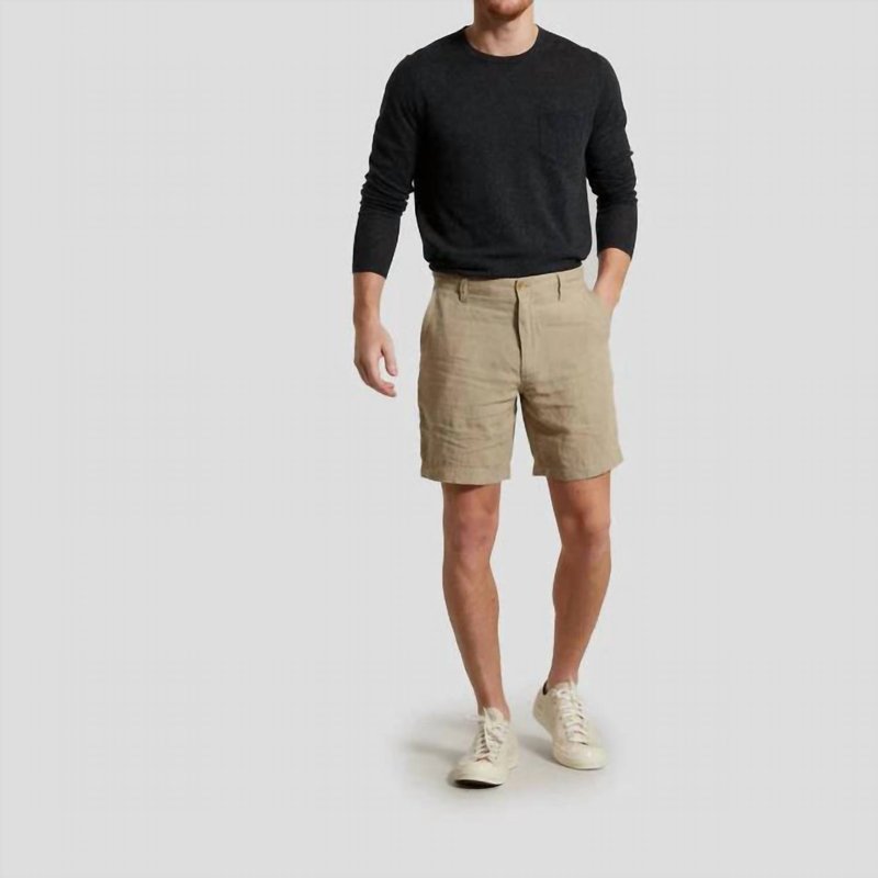 Shop Grayers Men Aventura Washed Linen Shorts In Brown