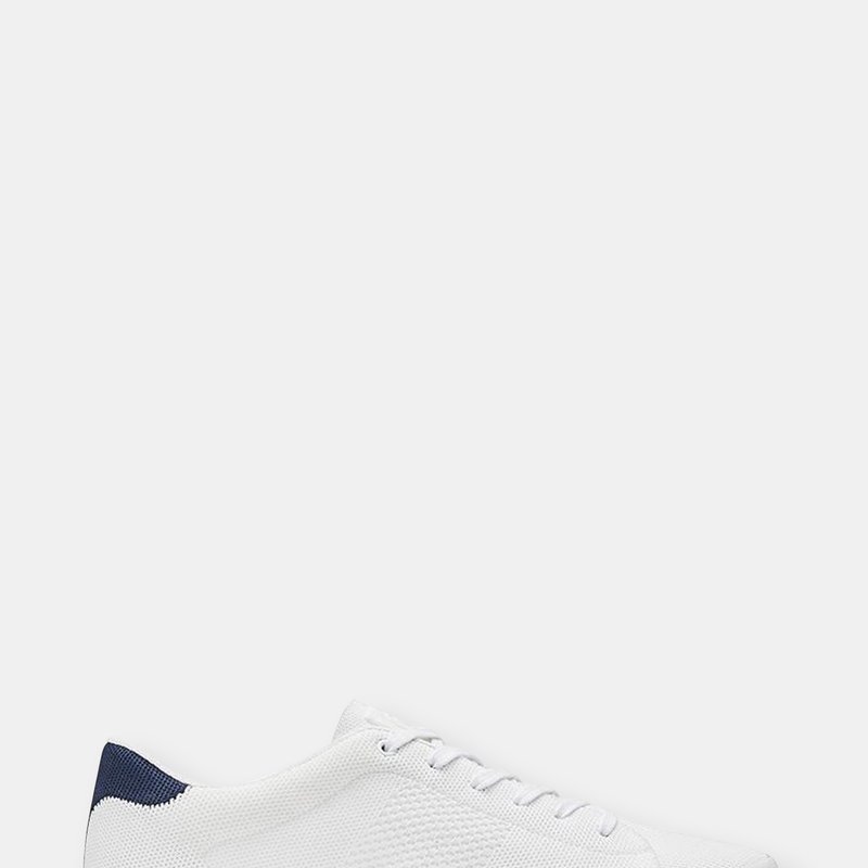 Greats The Royale Knit Sneaker In White/navy