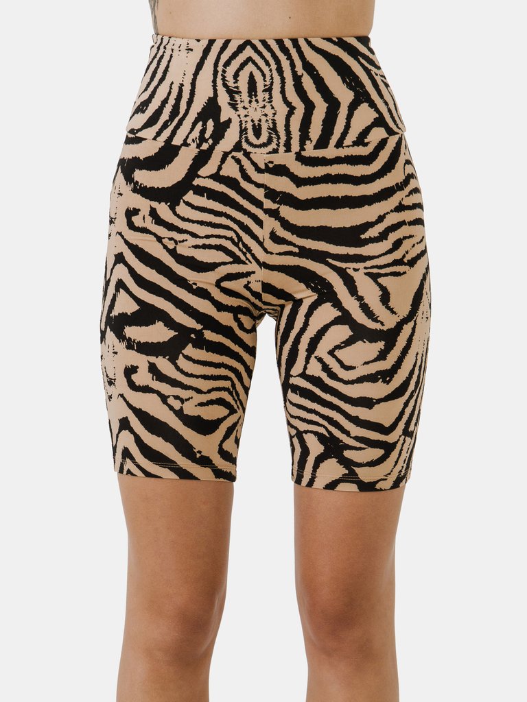 Animal Print Biker Shorts