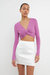 Front Twist Cropped Long Sleeve Top