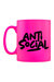 Grindstore Anti Social Mug (Pink/Black) (One Size) - Pink/Black