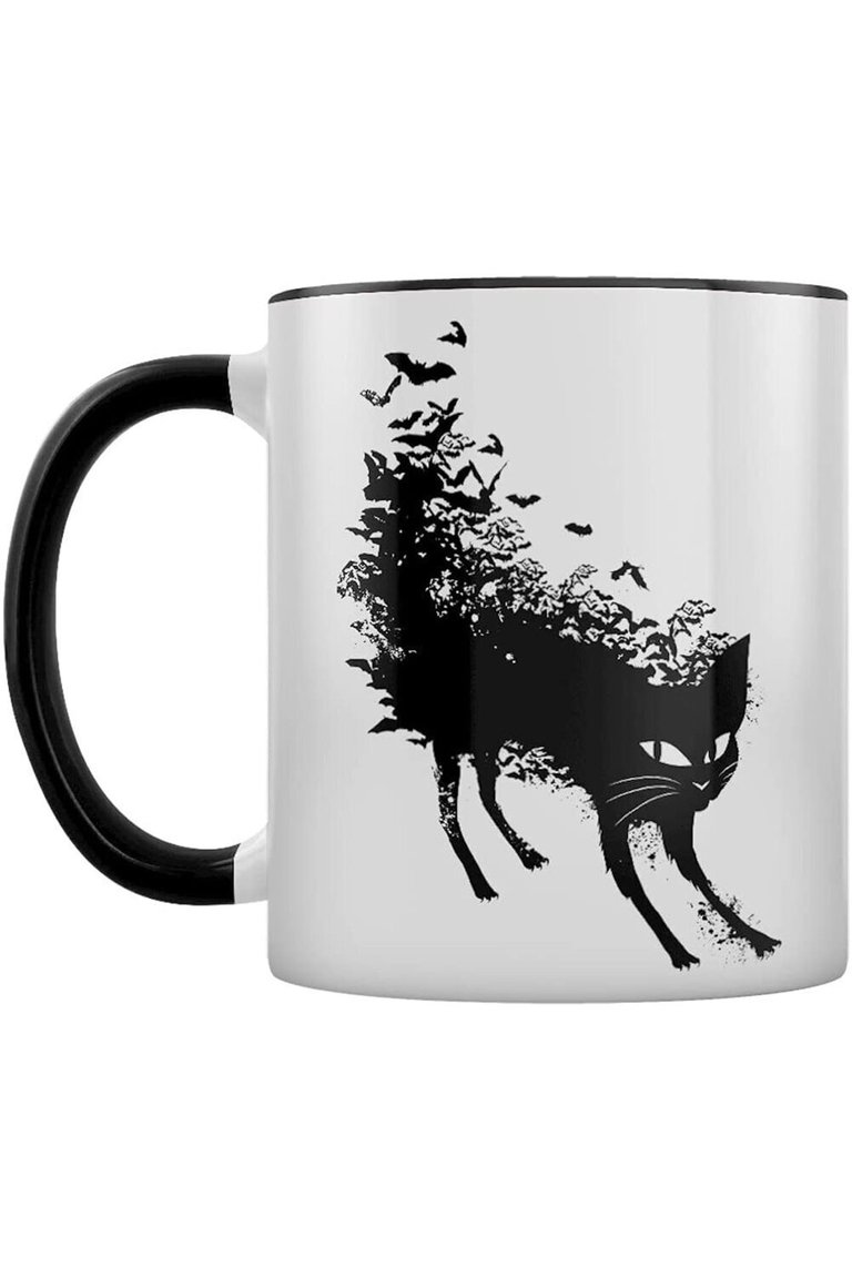 Grindstore Bat Cat Inner Two Tone Mug (White/Black) (One Size)