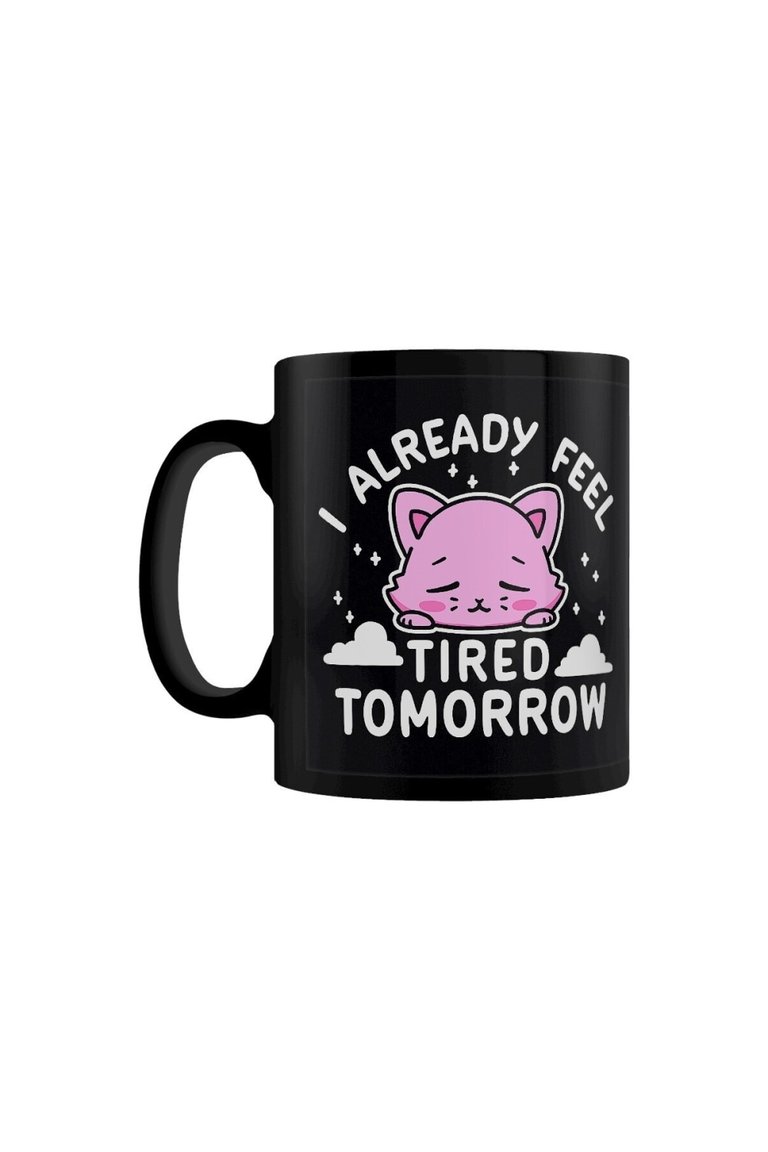 Grindstore I Already Feel Tired Tomorrow Mug (Black/Pink) (One Size) - Black/Pink