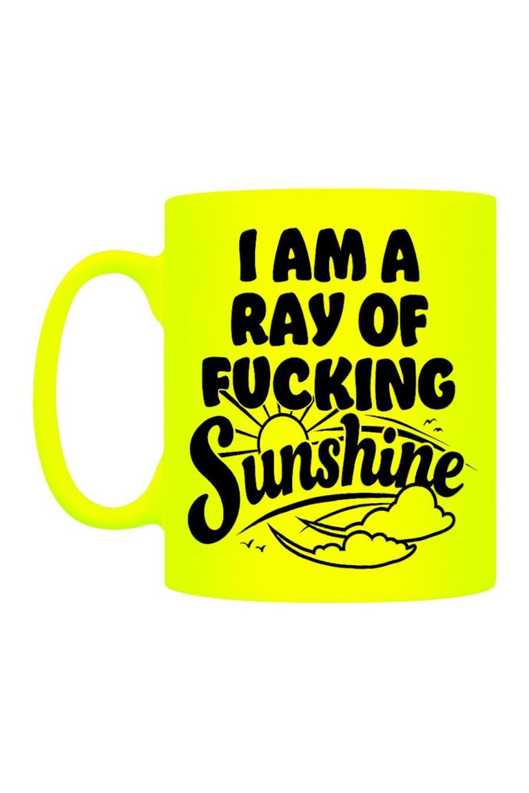 Grindstore I Am A Ray of Fucking Sunshine Neon Mug (Yellow/Black) (One Size) - Yellow/Black