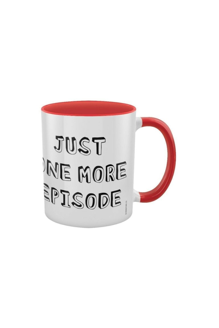 Grindstore Just One More Episode Inner Two Tone Mug (White/Red/Black) (One Size) - White/Red/Black