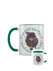 Grindstore Kooky Witch Not Perfect And That´s Okay Mug (White/Green) (One Size) - White/Green