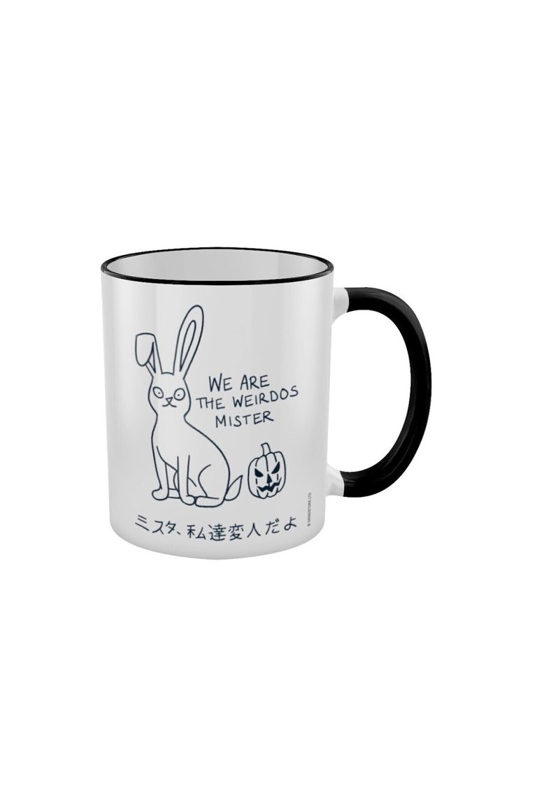 Grindstore We Are The Weirdos Mister Kawaii Bunny Mug (Black/White) (One Size) - Black/White