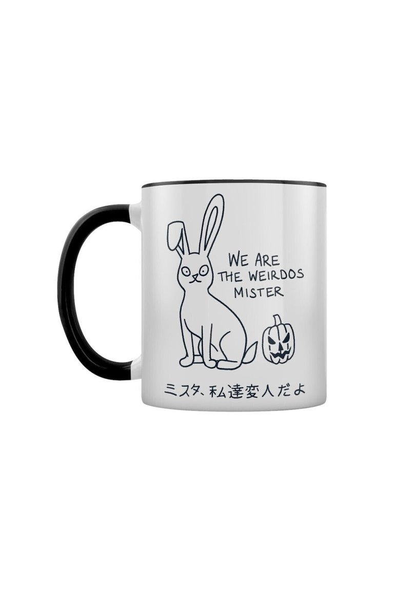 Grindstore We Are The Weirdos Mister Kawaii Bunny Mug (Black/White) (One Size)