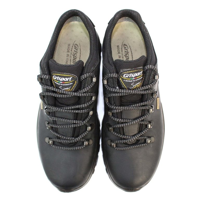 Grisport Mens Dartmoor Waxy Leather Walking Shoes In Black