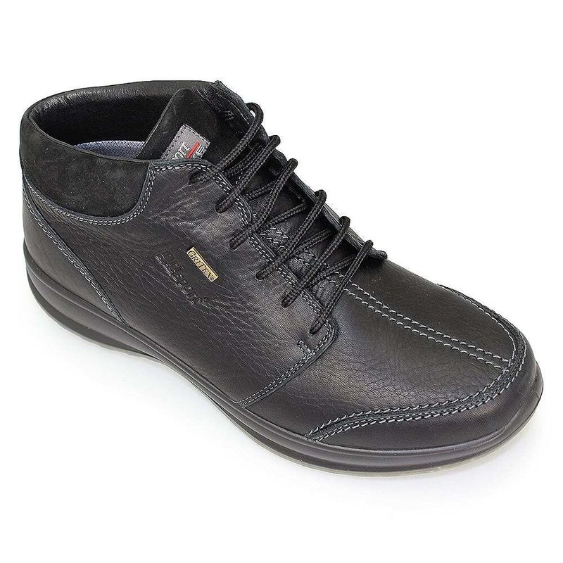 Shop Grisport Mens Lomond Leather Walking Shoes In Black