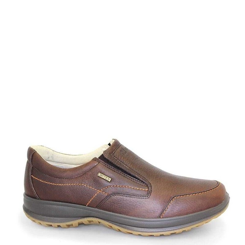 Grisport Mens Melrose Waxy Leather Walking Shoes In Brown