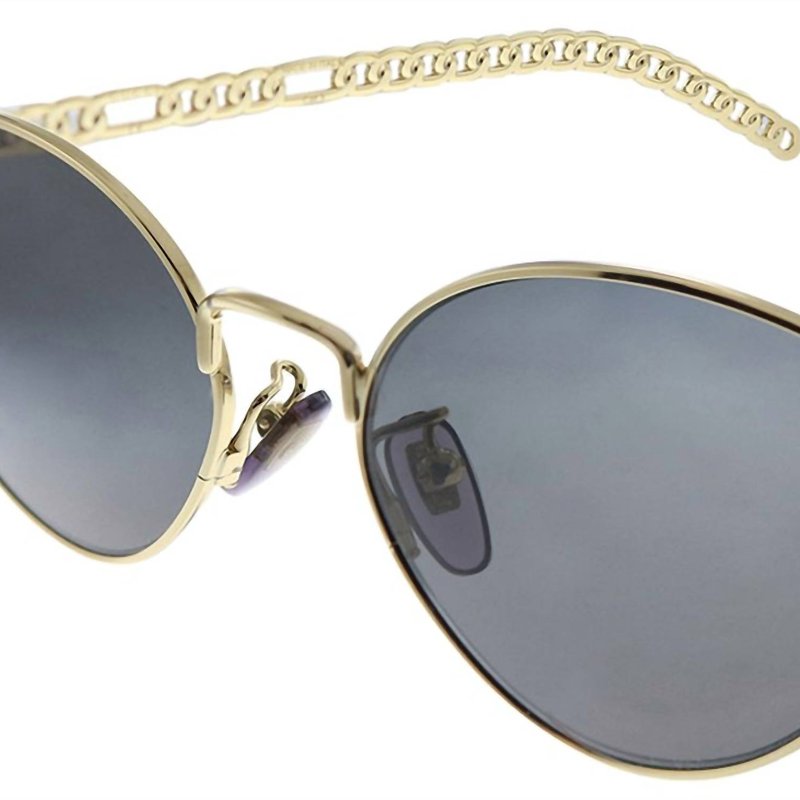 Gucci Cat-eye Metal Sunglasses With Grey Lens In Gray