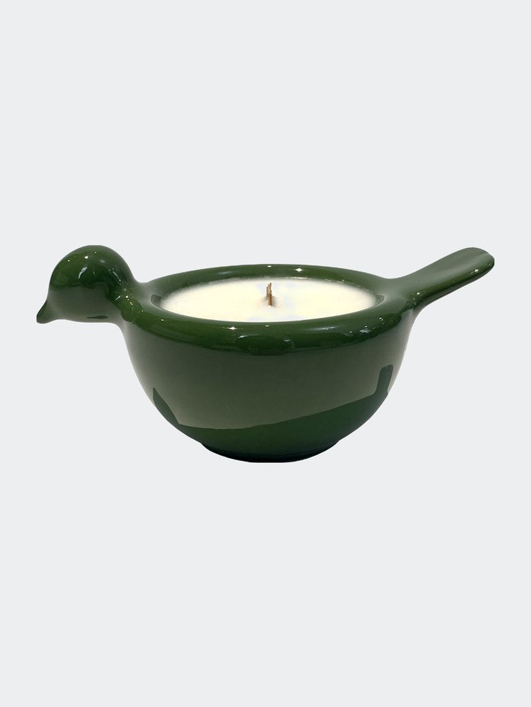 Bird-Shapped Candle - Green - Green