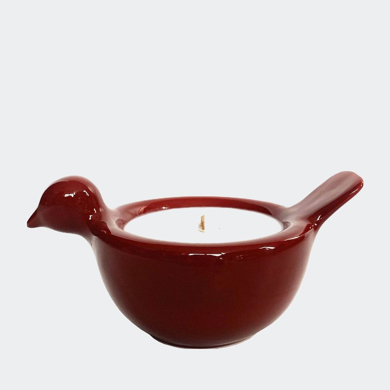 Gunia Project Bird-shapped Candle In Red