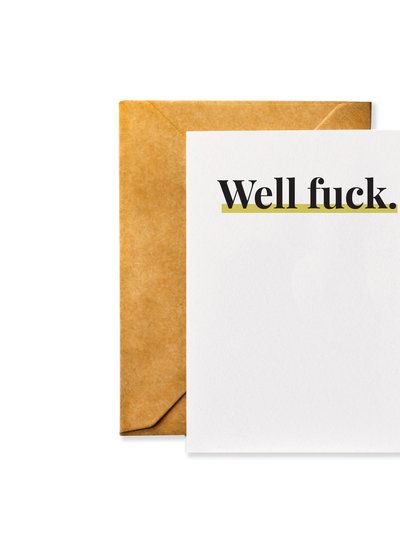 Habitude Paper Well Fuck - Sympathy Greeting Card product