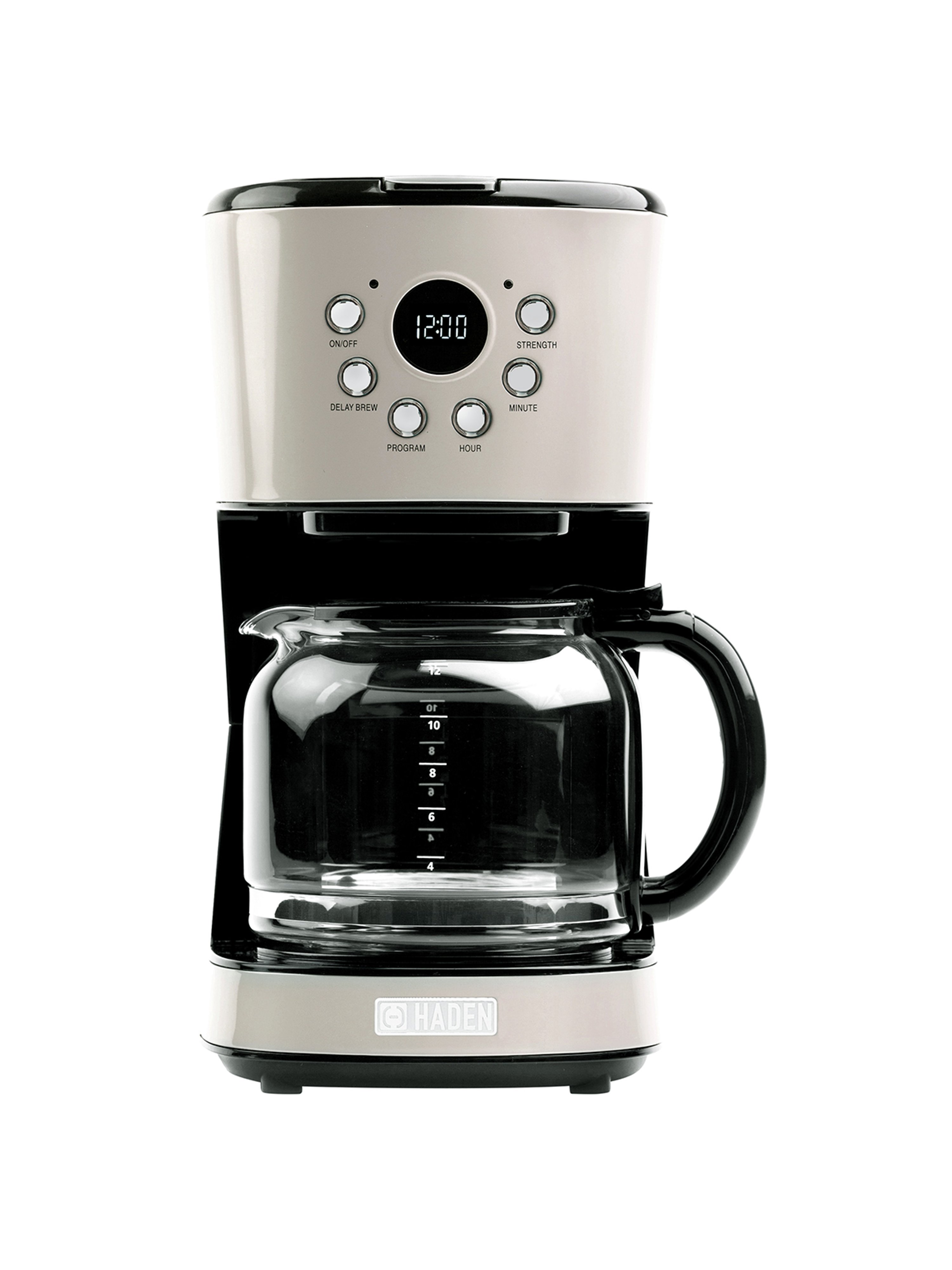 HADEN HADEN 12-CUP PROGRAMMABLE COFFEE MAKER WITH STRENGTH CONTROL