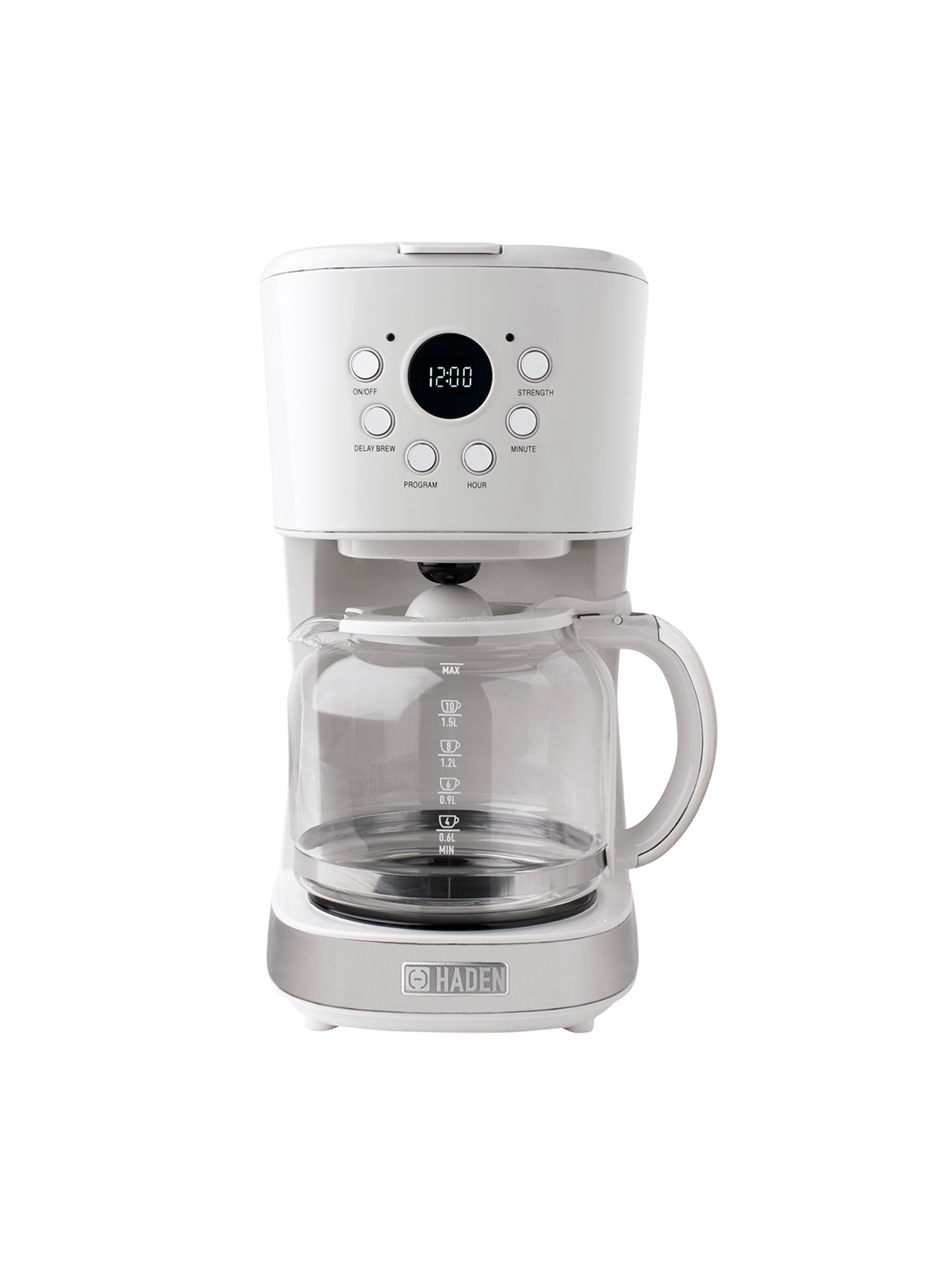 Haden Heritage 12-cup Programmable Coffee Maker In White