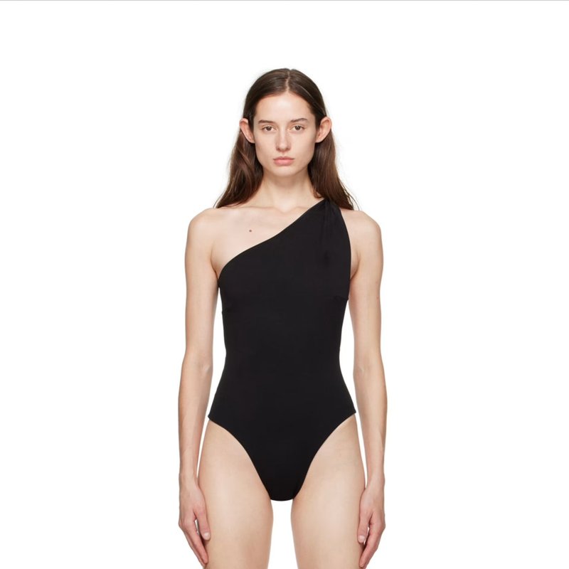 Shop Haight Crepe Luisa Swimsuit In Black