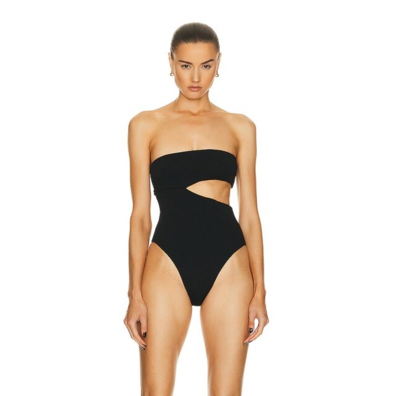 Shop Haight Crepe Renata Swimsuit In Black