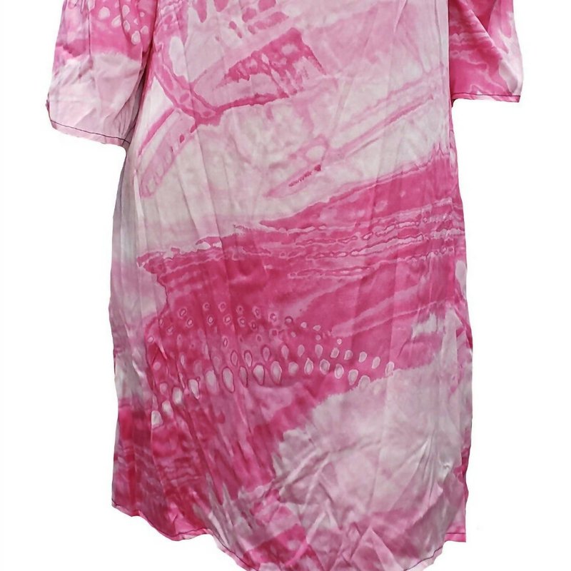 Hale Bob Women's Printed Silk Dress In Pink