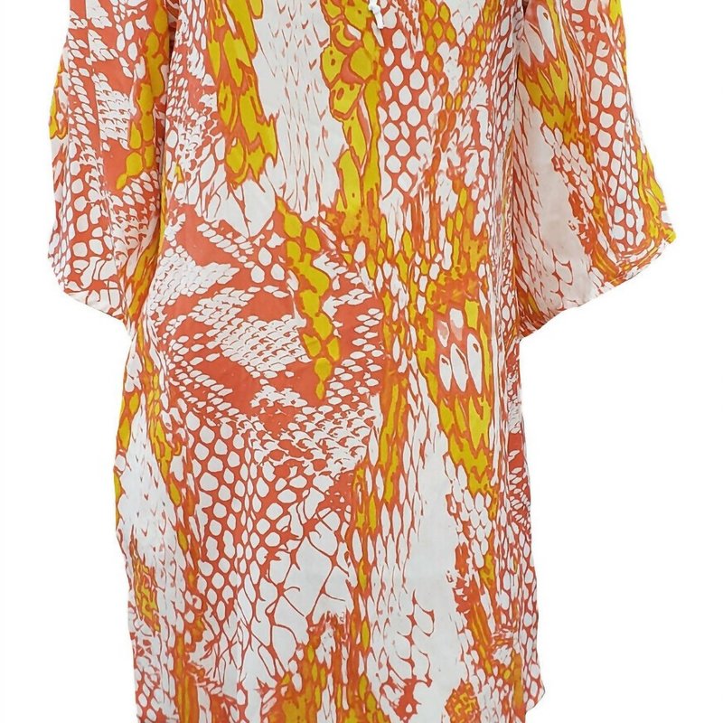 Shop Hale Bob Women's Printed Silk Dress In Orange
