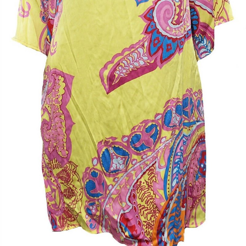 Shop Hale Bob Women's Printed Silk Dress In Yellow
