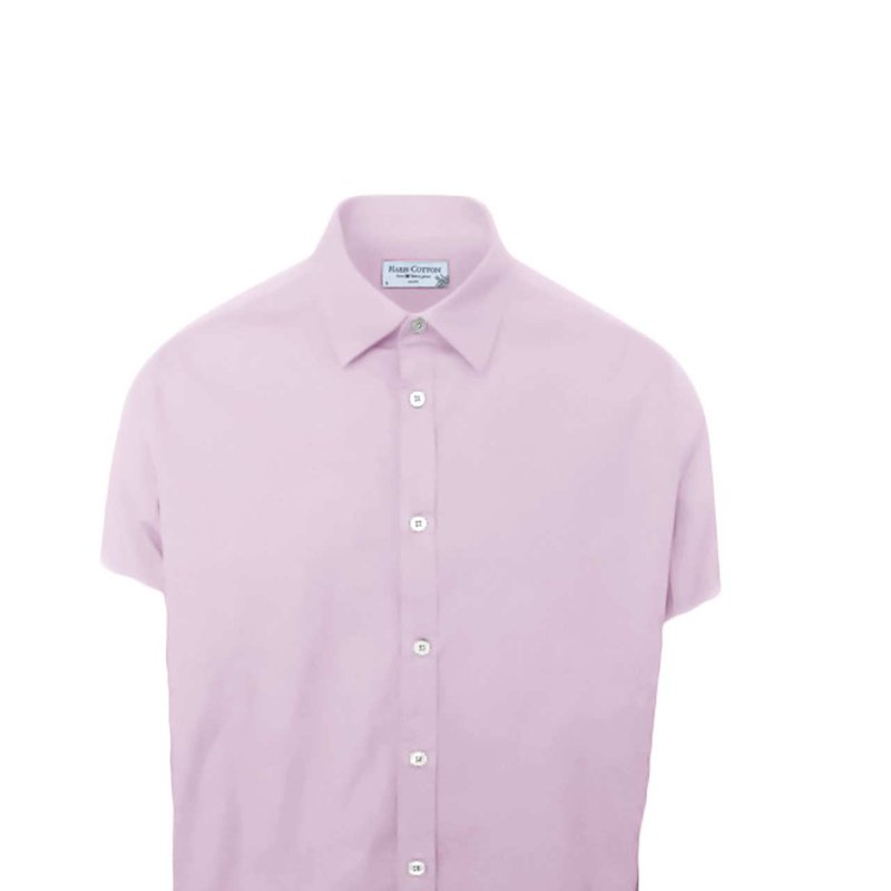 Haris Cotton Cotton Basic Short Sleeved Shirt In Pink