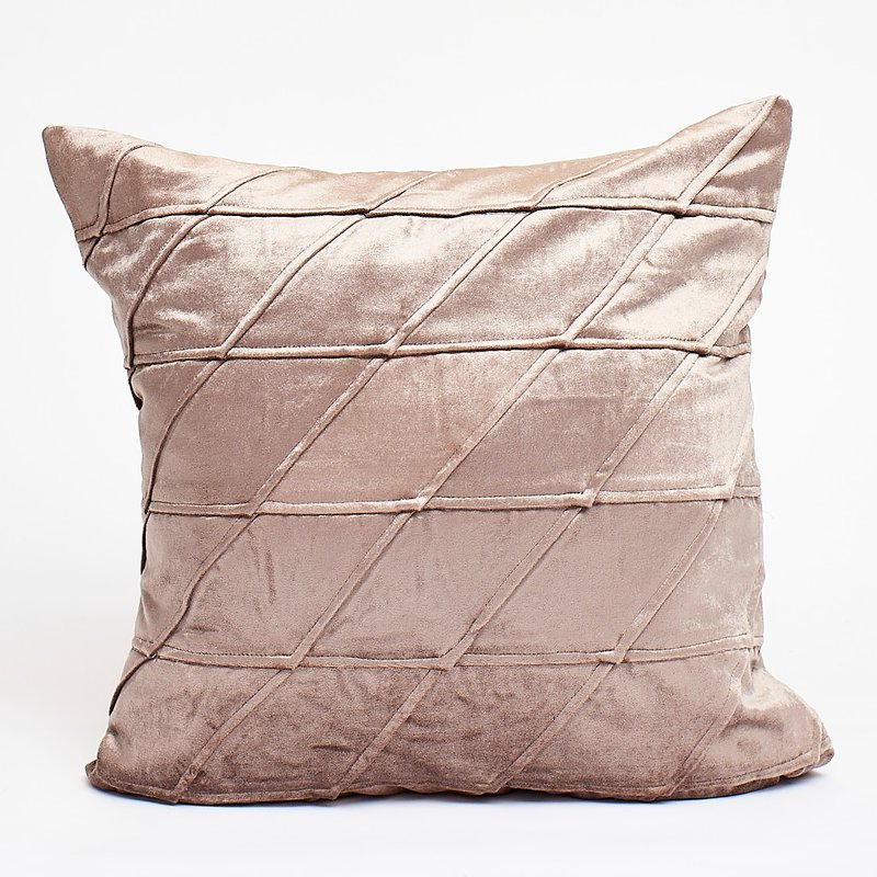 Harkaari Tilted Square Fish Scale Design Throw Pillow In Brown