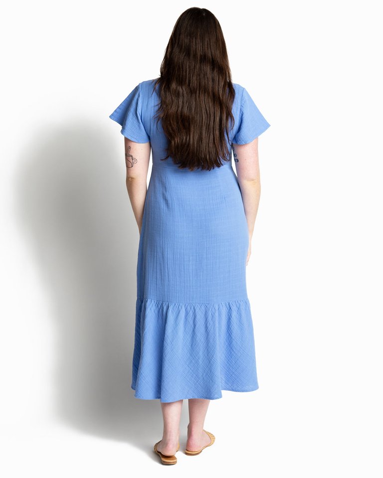 Harper Courtyard Dress - Cornflower Blue