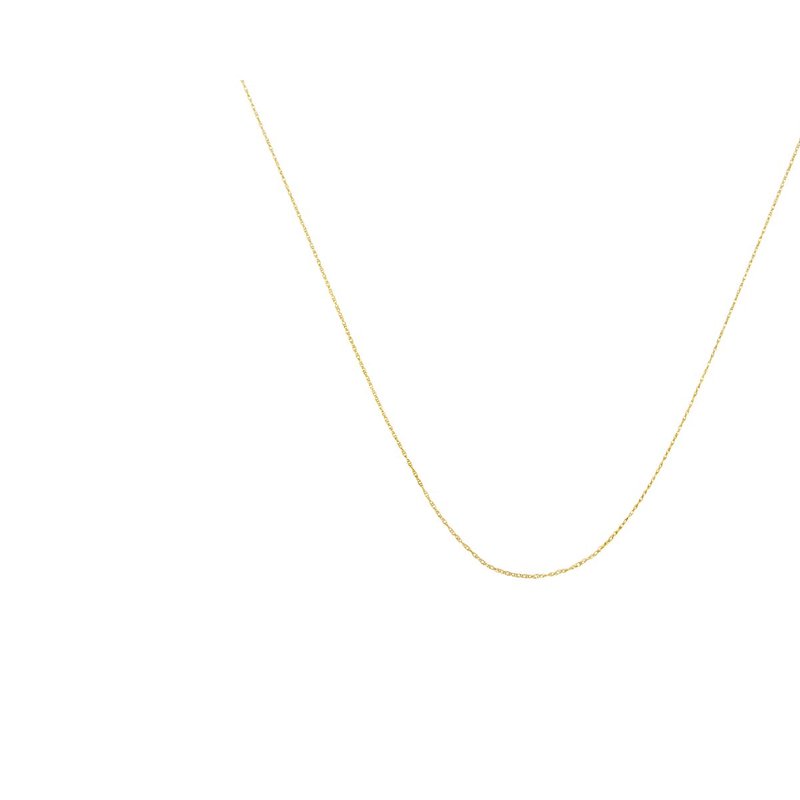 Haus Of Brilliance 0.5mm Slim And Dainty Unisex Rope Chain Necklace In Yellow