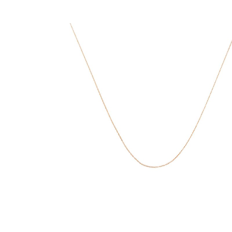 Haus Of Brilliance 0.5mm Slim And Dainty Unisex Rope Chain Necklace In Pink