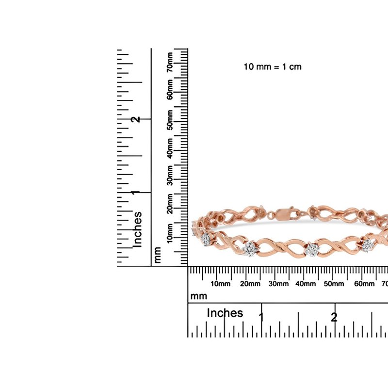 Shop Haus Of Brilliance 10k Rose Gold Plated .925 Sterling Silver 1/2 Cttw Diamond Infinity Link Tennis Bracelet