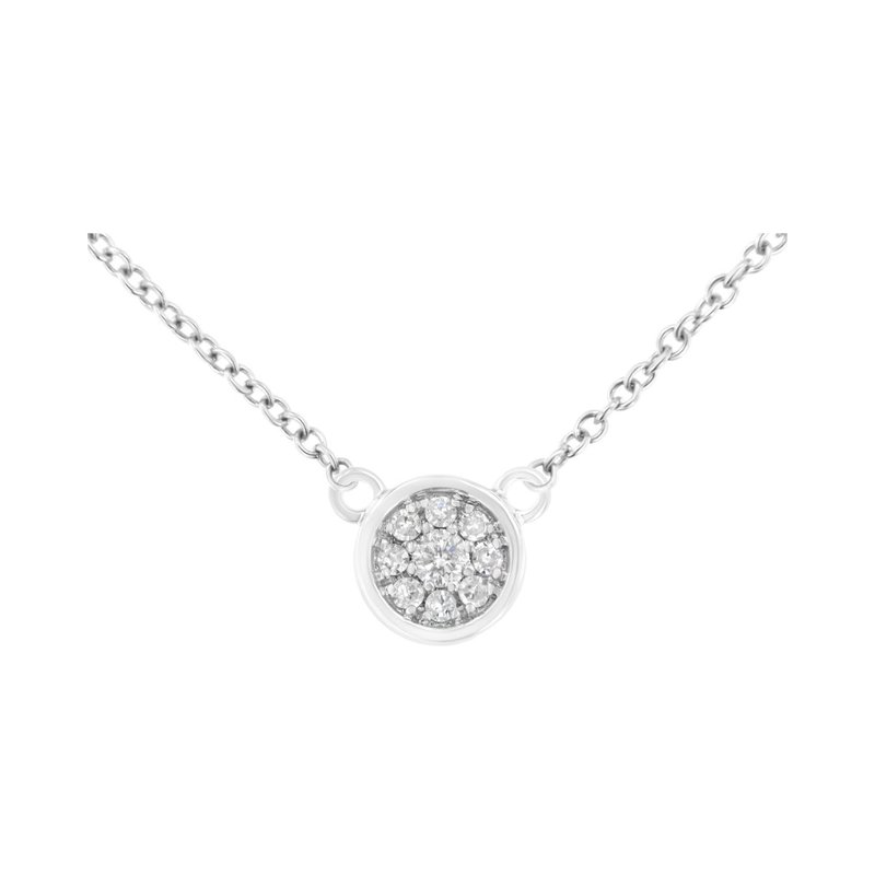 Haus Of Brilliance 10k White Gold 1/4 Cttw Diamond Flower Pendant Necklace