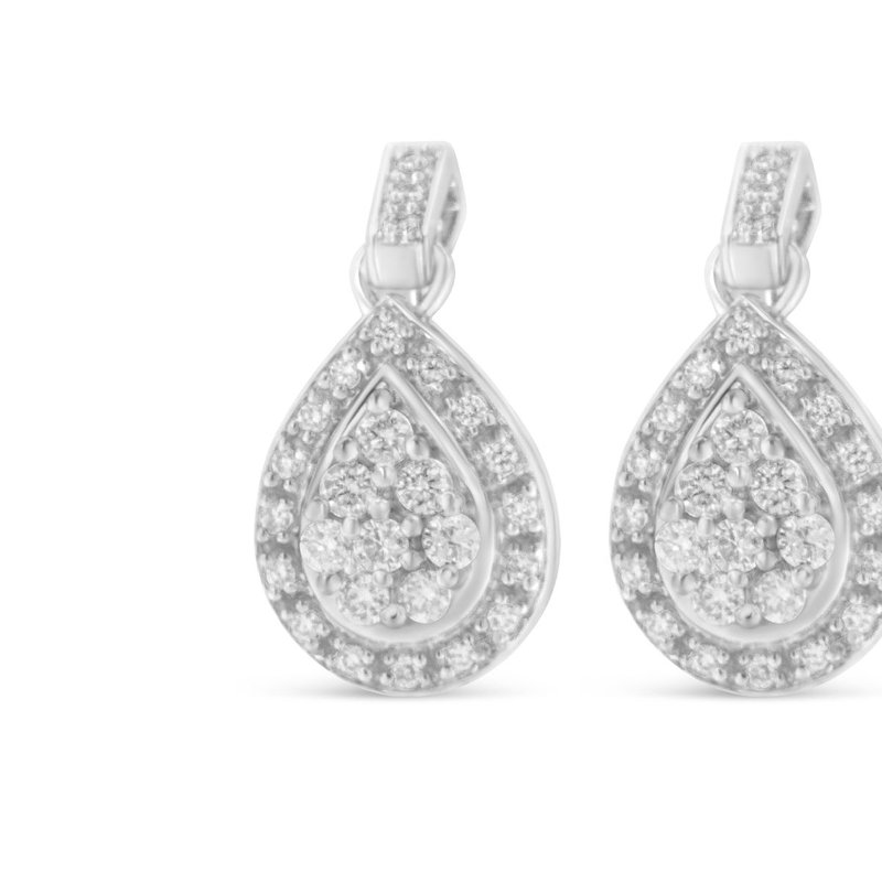 Haus Of Brilliance 10k White Gold Round Cut Diamond Earrings