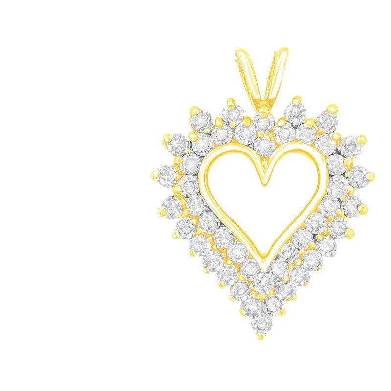 Haus Of Brilliance 10k Yellow Gold 3.0 Cttw Brilliant-cut Diamond Open Heart 18" Pendant Necklace