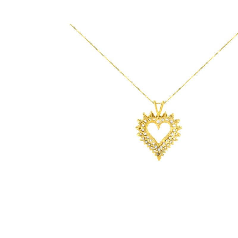 Shop Haus Of Brilliance 10k Yellow Gold 3.0 Cttw Brilliant-cut Diamond Open Heart 18" Pendant Necklace