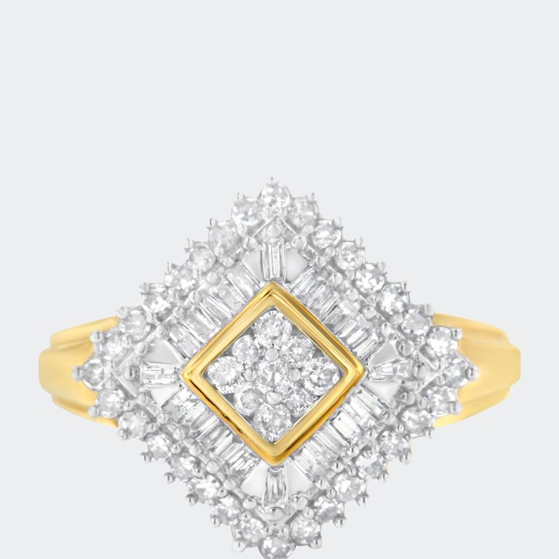 Haus Of Brilliance 10k Yellow Gold Diamond Ballerina Ring