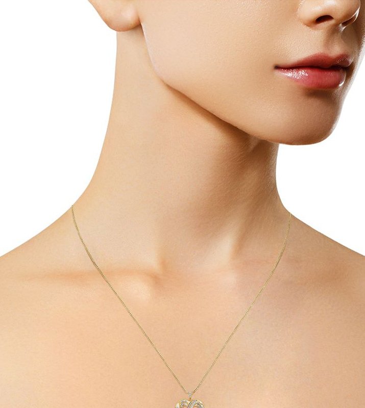 Shop Haus Of Brilliance 10kt Yellow Gold Diamond Heart Pendant Necklace