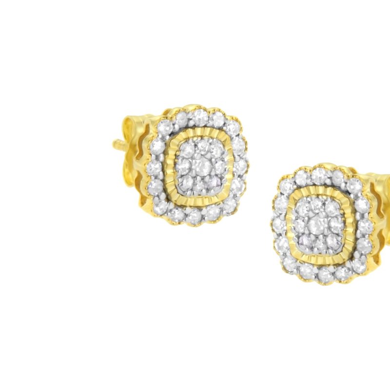 Haus Of Brilliance 10kt Yellow Gold Diamond Stud Earrings