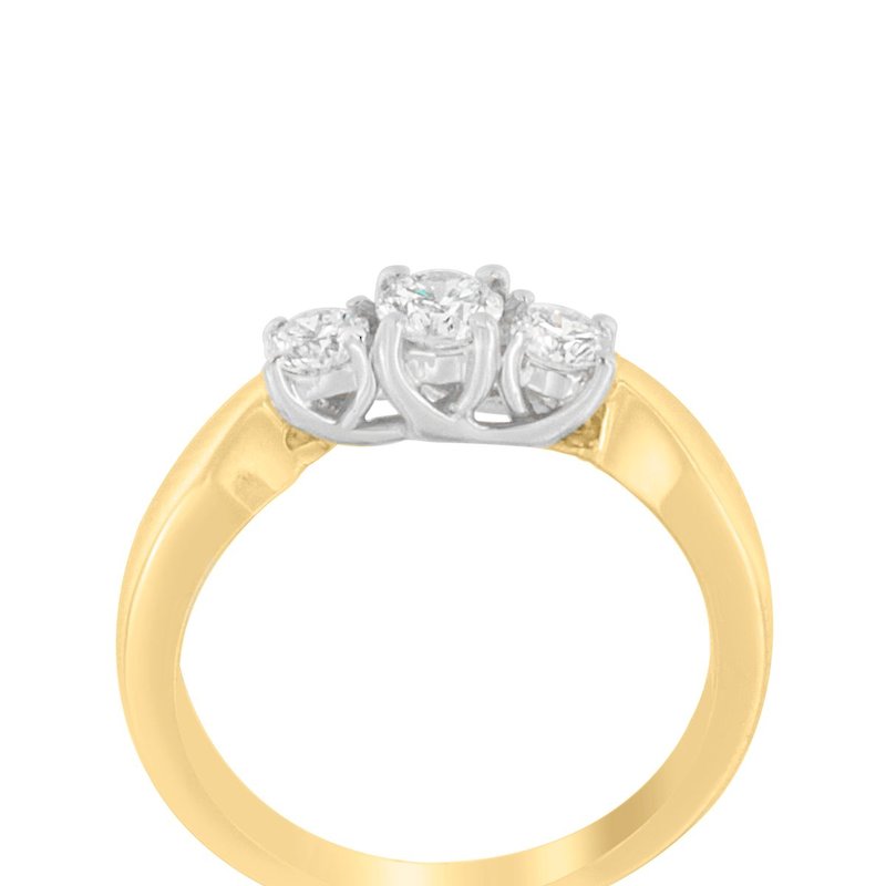 Haus Of Brilliance 14k Two-toned Gold 1/2 Cttw Round-cut Diamond Ring In Yellow