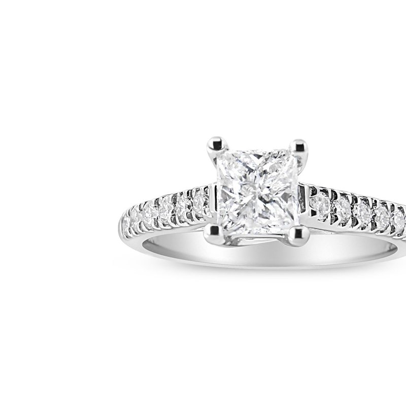 Haus Of Brilliance 14k White Gold 1 1/5 Cttw 4-prong Set Princess Diamond Classic Engagement Ring (i1-i2 Color, H-i Cla