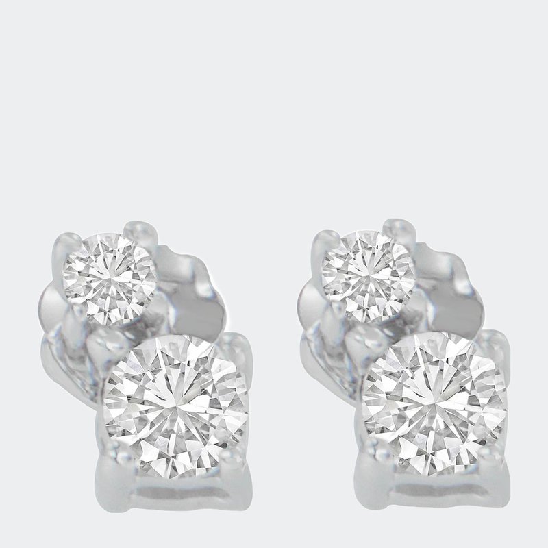 Haus Of Brilliance 14k White Gold 1/2 Cttw Round Cut Dangle Diamond Earrings